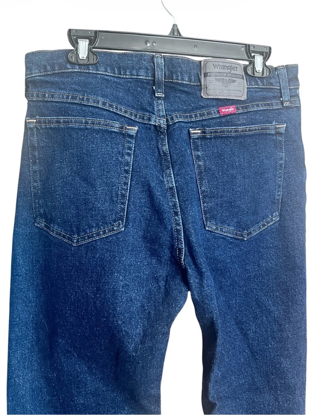 Wrangler Five Star Premium Jeans Western Straight Leg Mid Rise Blue SZ 33x30